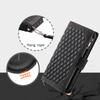 For iPhone 17 Wallet Case Rhombus Stitching Line PU Leather Phone Cover with Wrist Strap