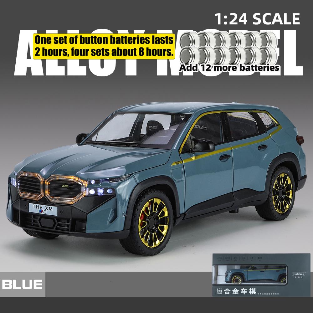 1:24 BMW The XM Литая модель автомобиля Сплав Звук Свет Украшения Симуляция Настольный дисплей Праздничный подарок С парнем Дети