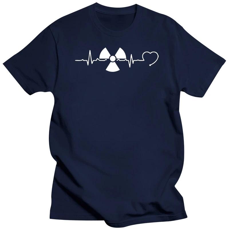 Забавные футболки с изображением радиологии Heartbeat Rad Tech радиолога Xray Tech, подарочные футболки, хлопковая уличная одежда с графическим рисунком, летняя футболка с короткими рукавами