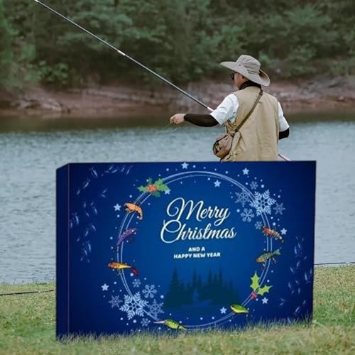 2025 Fishing Advent Gear 24-Day Calendar Lure Set - Portable Tackle Box Sea Bass Trout Adult Men Shore Gift