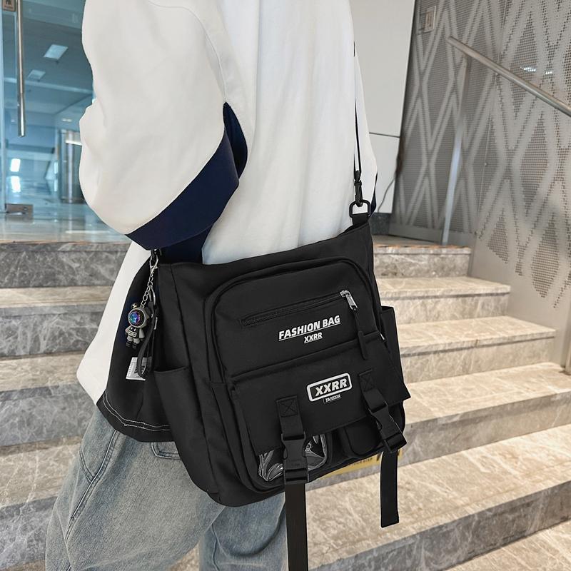 Women's Handbag Color Block Men's Messenger Bag Large Capacity Student Class Shoulder Bag