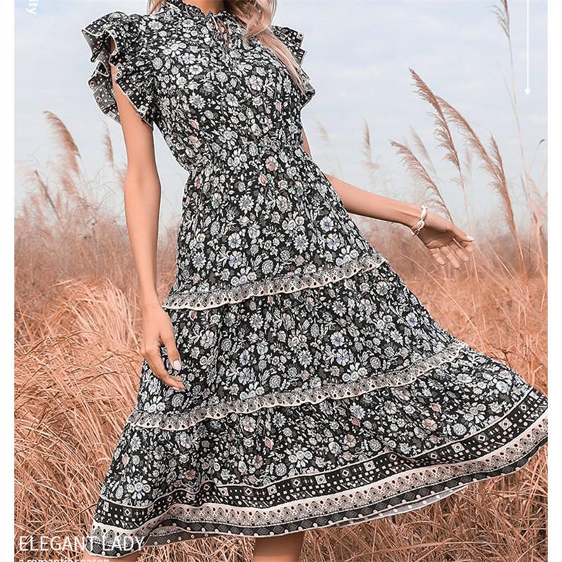 Элегантное облегающее сексуальное женское платье 2022, летнее платье макси с коротким рукавом и цветочным принтом, женский халат Femme Ladies Vestidos Mujer