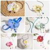 Drawstring Butterfly Orchid Clavicle Chain Lace Up Korean Style Choker Flower Necklace  Jewelry
