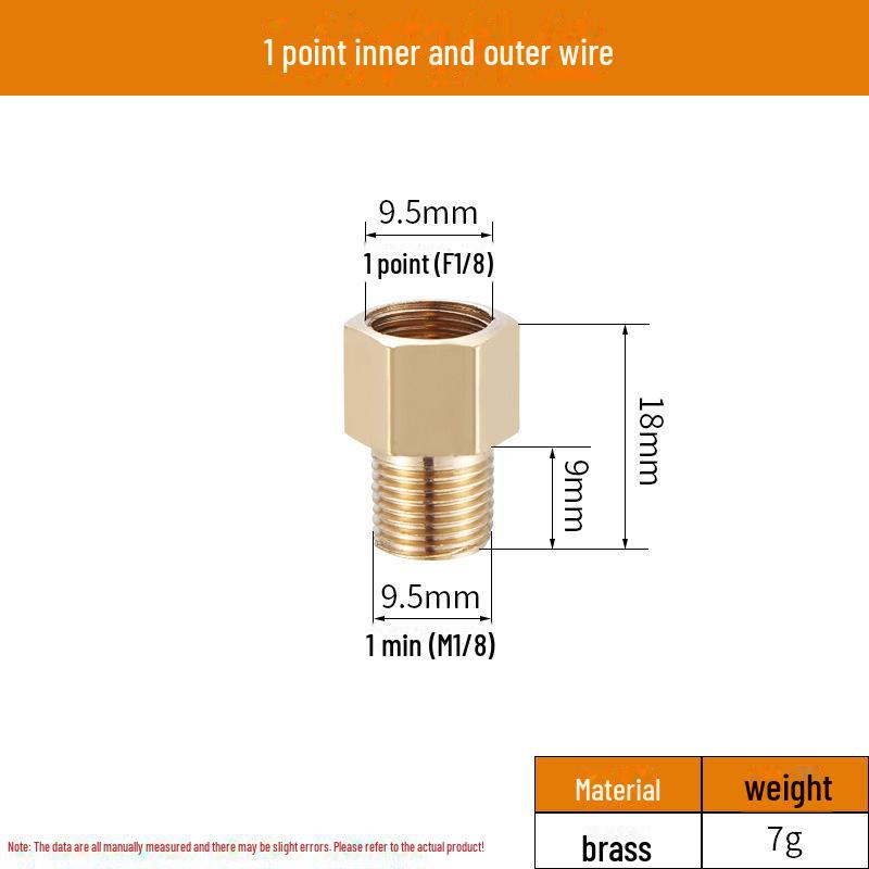 Медный переходник 2346 1/4" для внутренних/внешних соединений проводов - принадлежности для водопроводных/газопроводных труб