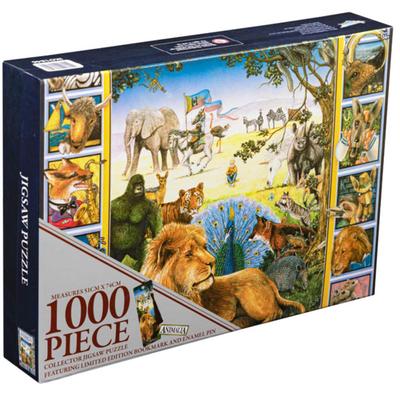 Обложка книги Animalia, 1000 деталей, коллекционный пазл