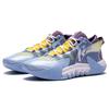Li Ning Badfive 2 Низкие Амортизация Упругость Скольжение Устойчивость к Истиранию Низкие Баскетбольные Кроссовки Мужские Сине-Фиолетовые ABFS003-2