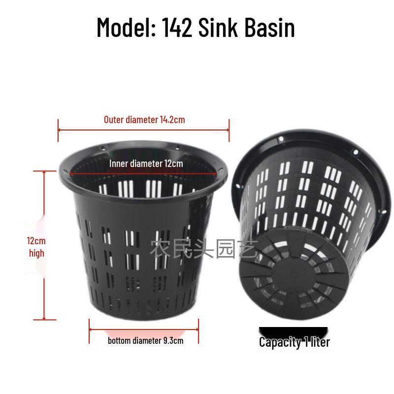 Transparent Orchid & Succulent Pot: Breathable Black Plastic Root Control Basket
