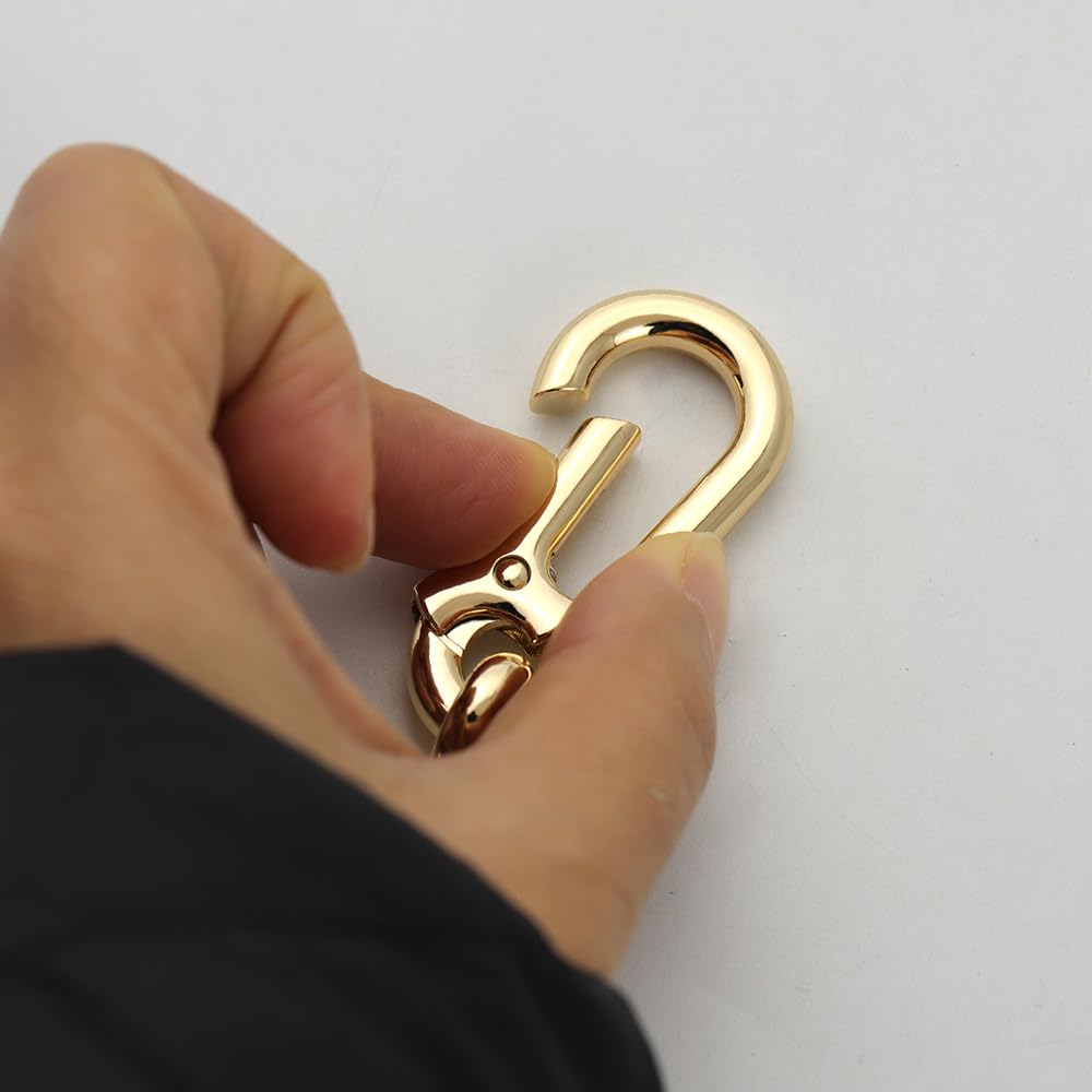 FUSSED 2-Piece Key Chain, Car, Motorcycle, Carabiner, Hook, Keyring, Men's, Convenient, Spring Closure, Detachable Keychain, gold