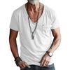 Men's T-shirt Clothing Men's V-neck Solid Color Large Size Casual Short Sleeves