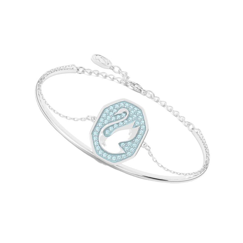 Swarovski Браслет в форме лебедя женский серебряный 5628552