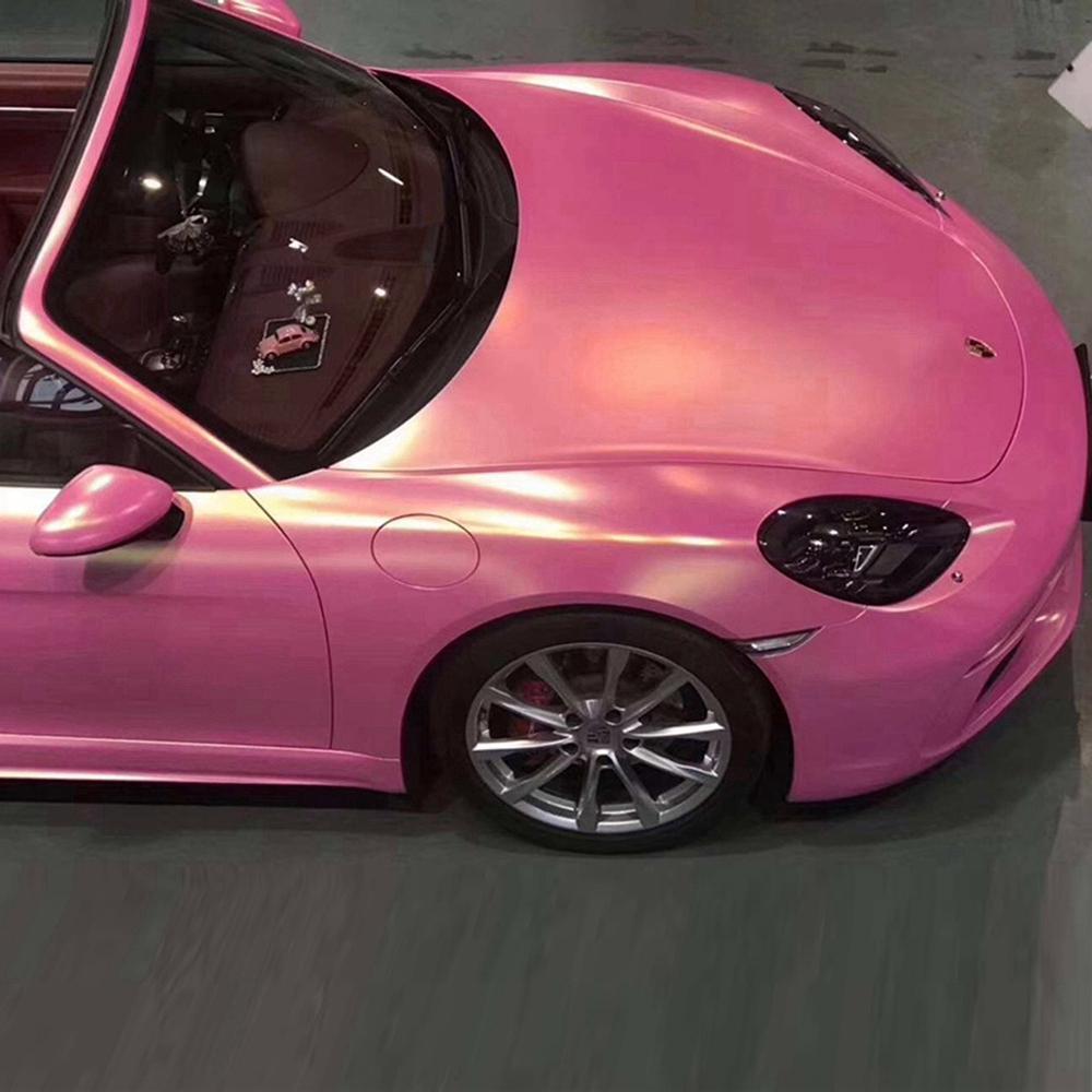 Матовая золотисто-песочная и глубоко-розовая виниловая пленка для стайлинга всего кузова автомобиля, рулон автомобильных наклеек для седанов, 17 м x 1,52 м