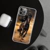 Animal Black Horse Phone Case Cover for iPhone 18 11 12 13 Mini 14 15 Plus 16 Pro Max 17 Air 7 8 + SE Art Customized Fundas 11 12 1
