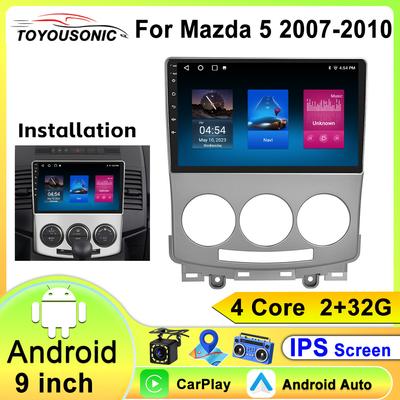 Android 13 автомобильный радиоприемник мультимедиа видеоплеер для Mazda 5 2005-2010 AI голосовое управление навигация GPS беспроводной Carplay WIFI