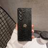 Чехол из искусственной кожи с 3D-тиснением в виде цветка камелии для Samsung Galaxy Z Fold 5 4 3 Fold5 Fold4 Fold3 5G
