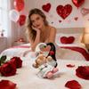 День святого Валентина Маленькие гномы Смоляное украшение, Ручная работа, Сладкая пара Годовщина Дом, Украшение обеденного стола Подарок