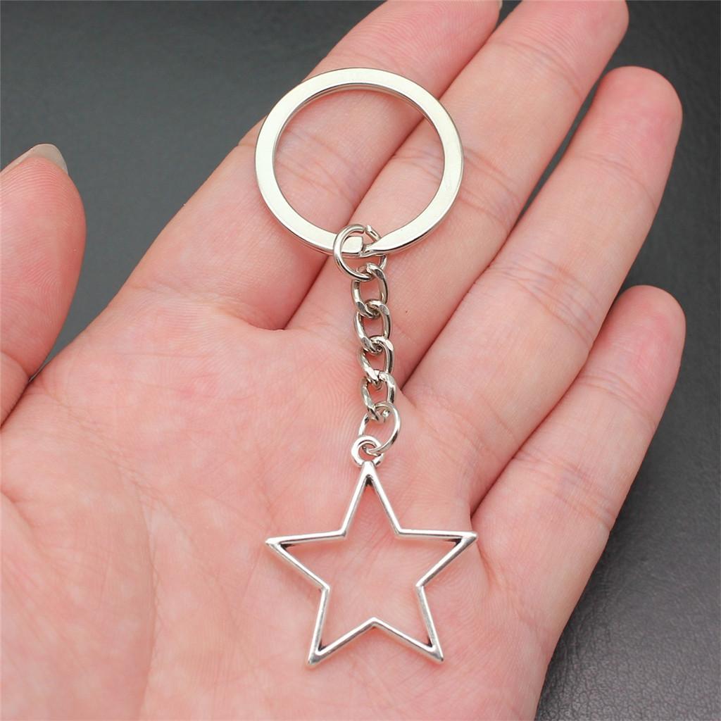 Брелок для ключей «Звезда, Луна, Пентаграмма» для мальчиков, украшения на Новый год, романтические распродажи товаров