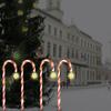 8 шт./комплект Рождественские леденцы-трости со штырями, на солнечных батареях, маркеры для дорожек, водонепроницаемая светодиодная напольная лампа на солнечных батареях