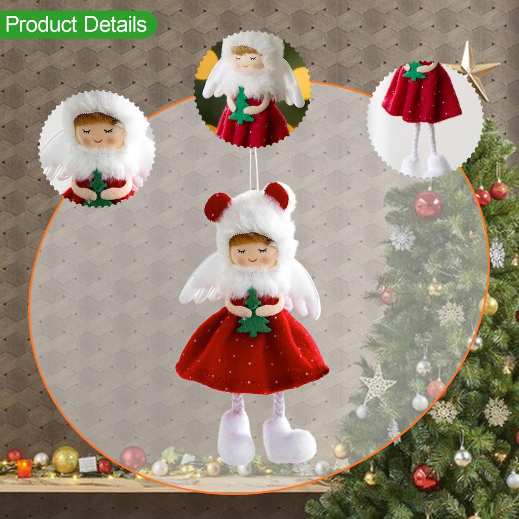 Angel Doll Pendant Gift Toy for Kids Decorative Hanging Ornament Christmas Decoration for Holiday Door Wedding Celebration Decor