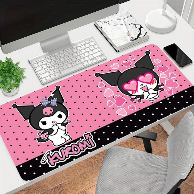 1pc Kuromi Hearts Polka Dots Mouse Pad, Anti-Slip Desk Mat, Perfect for Office, School, Home Decor, Office Desk Mat