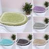 Toilet Mat Safety Elastic Easy Installation Bright Color Toilet Cover Hotel Bathroom Decor Elastic Fit Toilet Accessory