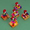 New Recycled Material Rajasthani Musician Bawla Puppets Idol (7x28 Cm Multicolor) -5 Piece (Male Puppets)