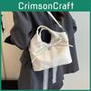 Bow Ribbon Solid Color Bucket Handbag Single Shoulder Crossbody Bag Gift Women