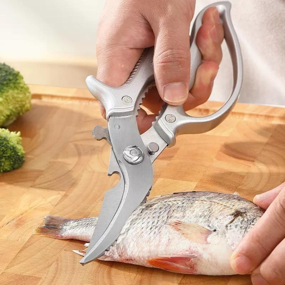 Прочная стальная куриная костная ножница Нержавеющая острая кухонная ножница Утолщенная твердая ножница для барбекю Птица