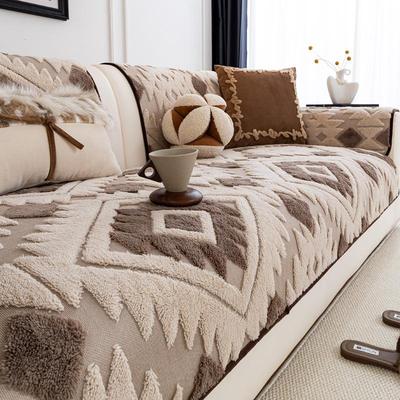 Новый чехол для дивана в марокканском стиле, утолщенный плюшевый винтажный удобный диванный коврик для гостиной, противоскользящая защита, ковры