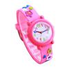 Детские мультяшные кварцевые часы: 3D ремешок, Круглый корпус, Водонепроницаемый, Простой дизайн