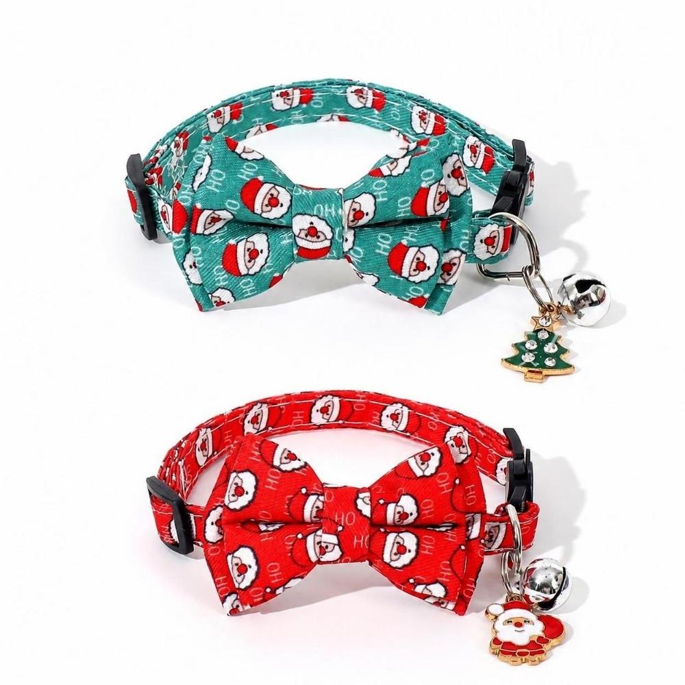 Striped Pet Bow Tie Collar Detachable Safety Breakaway Collar Holiday Decoration