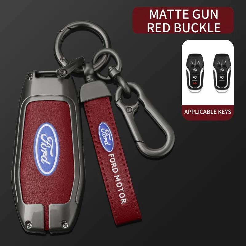 New 2026 Car Sticker Zinc Alloy Car Remote Key Case Cover For Ford Fusion Mondeo Mustang F-150 Explorer Edge 2015 2016 2017 2018