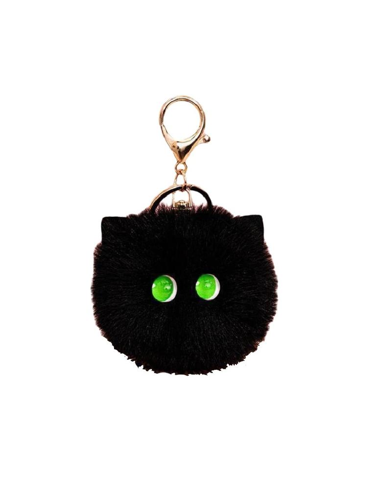 Adorable Cat Plush Ball Pendant With Creative Design For Girls In Soft Fluffy Fabric