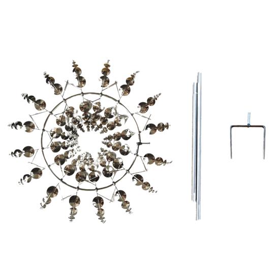 Ветряная мельница, нержавеющая, устойчивая к коррозии, простая установка, декоративная 3D кинетическая вертушка для ветра, красочная вертушка, садовый орнамент