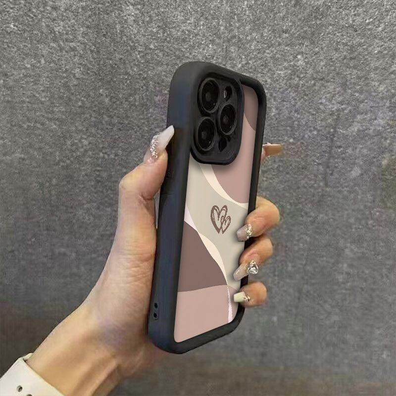 Чехол для телефона Минималистичный узор в виде сердцаДля Xiaomi Redmi Note 14 13 12 11 Pro Plus 5G Ударопрочный Конфетный чехол Для Redmi 14C 13C Fundas