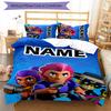 3pcs Brawl Stars Cover Set - Personalized Name, HD Printed Bedding with 1 Cover and 2 Pillowcases - Perfect for Home Decor, Easy Care
