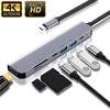 7 In 1 USB C Hub To 4K HDMI-compatible Type C Adapter OTG Thunderbolt 3 Dock with PD TF SD for Macbook Pro/Air iPad XPS Surface