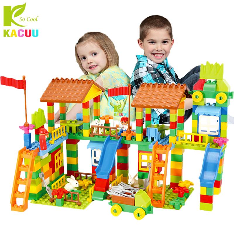113/226 шт., строительные блоки большого размера, детские развивающие DIY парк развлечений, сборные кирпичи, блоки