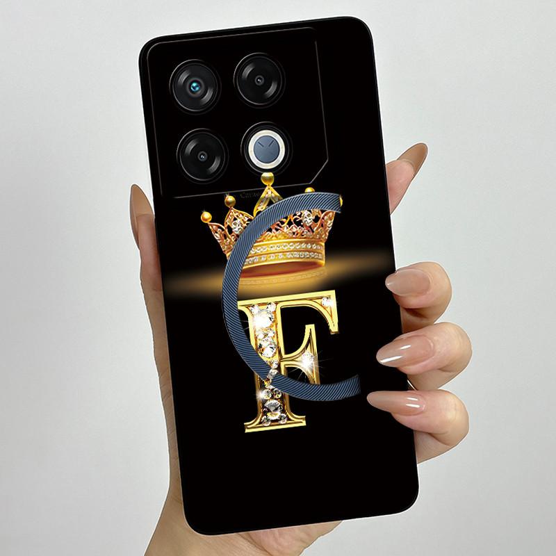 Для Infinix GT 20 Pro Чехол Роскошная Корона Буква Мягкий Силикон Задняя Крышка Для Infinix GT20 Pro GT20Pro Чехол Infinix X6871 Чехлы