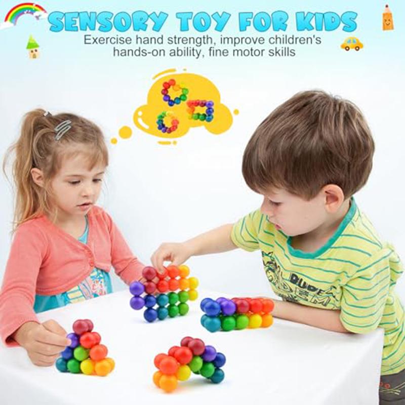 Сенсорные игрушки-антистресс Сделай сам 3D Вращающиеся Обучающие шарики Снятие стресса и тревоги СДВГ Крутая настольная игрушка Успокаивающие Игрушки для путешествий в самолете