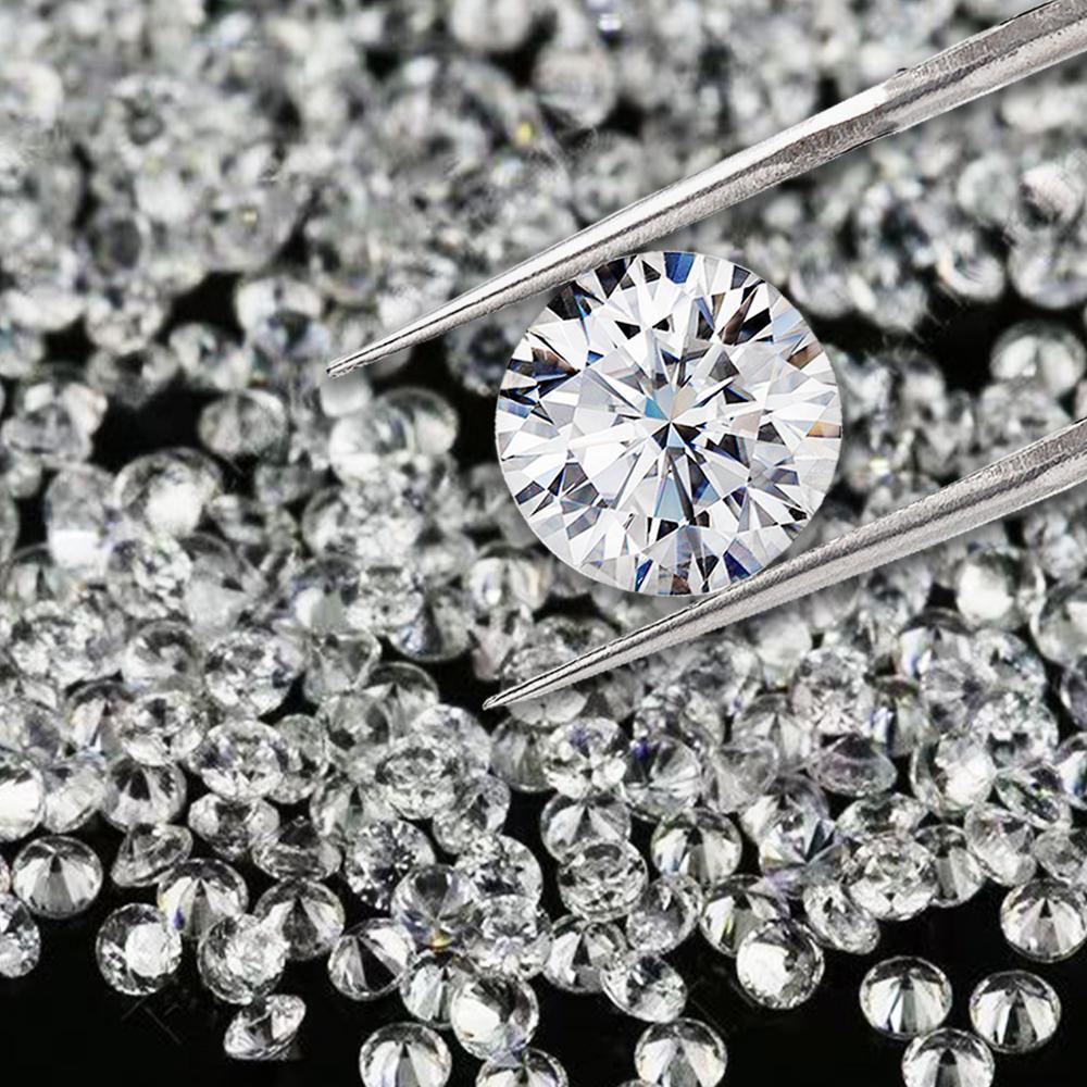 Aaaaa Grade White Zircon 0.9~8Mm Diameter Loose Zircon Stone Round Shape Cut Diy Accessories Cubic Zirconia 10-1000Pcs Choose