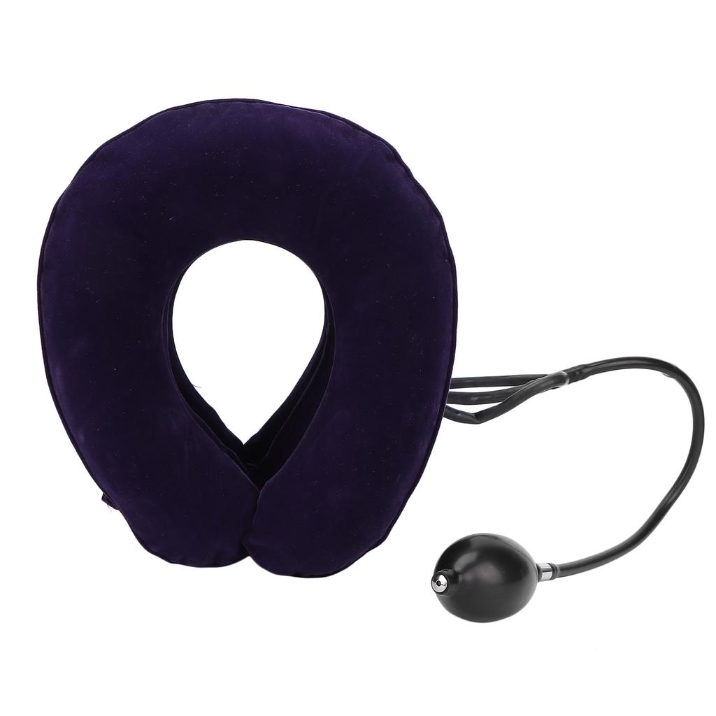 Purple Cervical Neck Traction Inflate Device Elderly Neck Stretcher Neck Support Brace