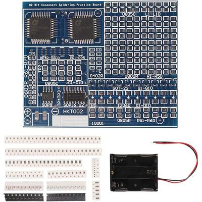 SMD/SMT компоненты доска для пайки наборы электронных проектов набор для пайки своими руками доска для обучения навыкам светодиод транзистор SMD