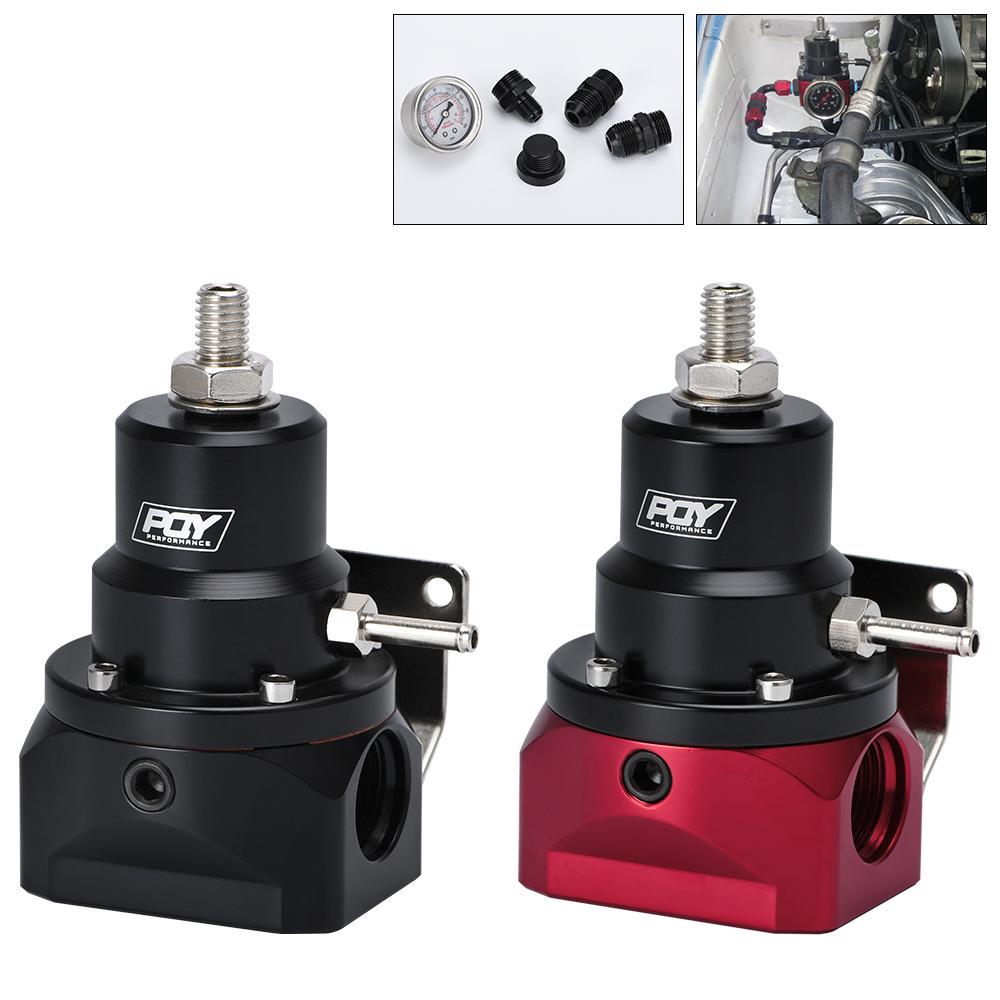 AN10 PQY EFI Fuel Pressure Regulator ( 0-160psi Gauge )-10AN 10/10/6 Inlet & Return Ports For BMW E30 M20 6cy with PQY Sticker