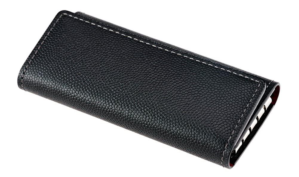 CYPRIS Кожаный чехол для ключей Perlanera, 8420, Мужской подарок, Подарок на День отца, Подарок на день рождения, Подарок для парня, Черный и красный