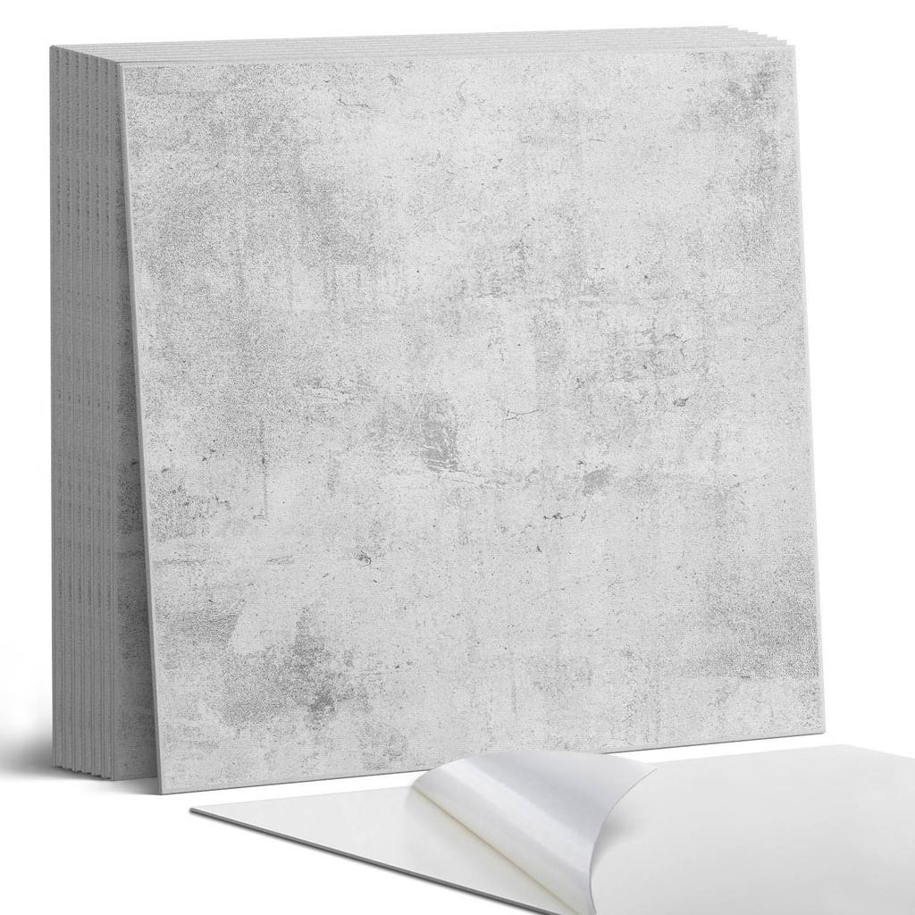 Kafelki Ścienne Winylowe Do Dekoracji Nowoczesnych Wnętrz Tekstura Surowego Betonu 9X30X30 Cm