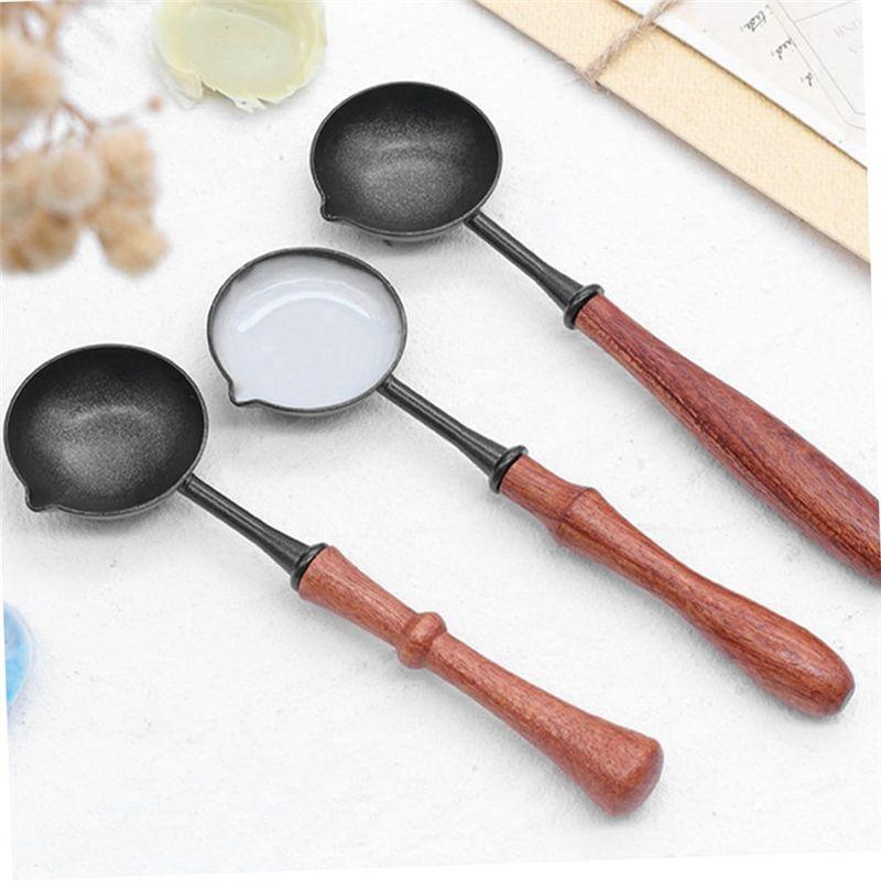 AEE4-Шпатель для лаковой печати с антипригарным покрытием, ложка для sealing wax, штамп-печать, инструмент для нагрева лаковой восковой печати