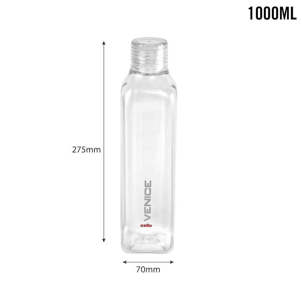 CELLO Набор из 5 пластиковых бутылок для воды без BPA, герметичные, 1 литр, широкое горлышко, для спортзала, офиса, путешествий, легкие, прочные и компактные