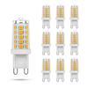 Светодиодная лампа G9 AC220V, 5 Вт, с регулировкой яркости, держатель из П К + керамики, без мерцания, 32 светодиода 2835SMD, сверхяркая, для домашнего освещения, люстры, замена 50 Вт галогенной лампы