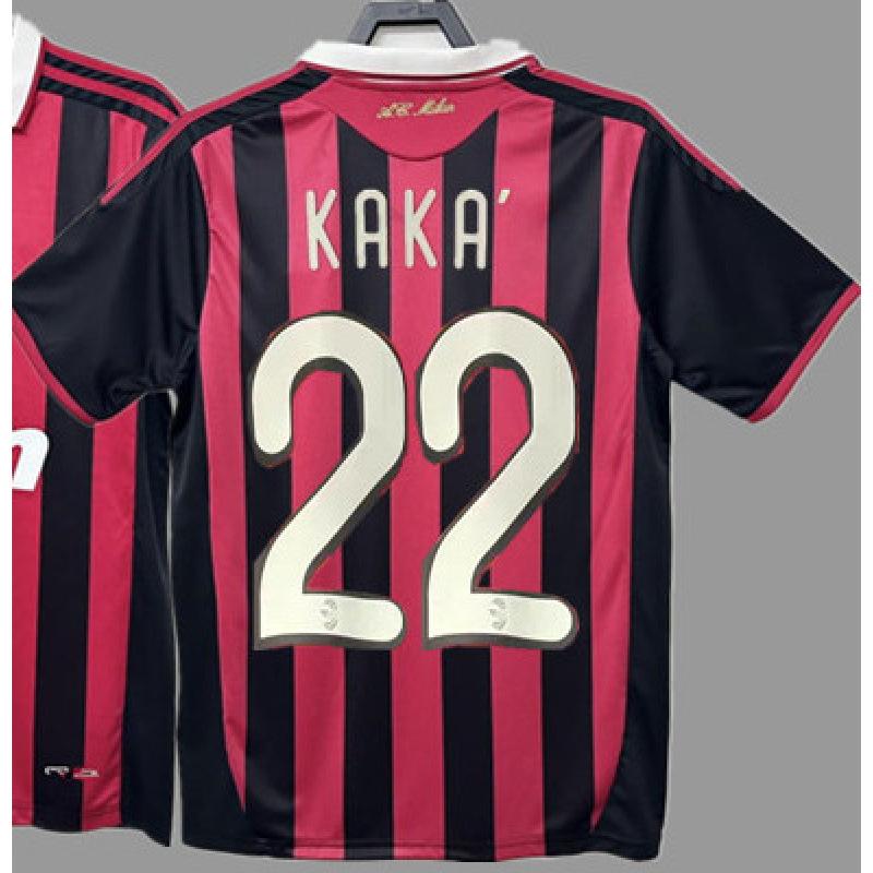 Retro jersey football jersey classic nostalgic replica Thai jersey Kaka game training jersey short-sleeved sportswear