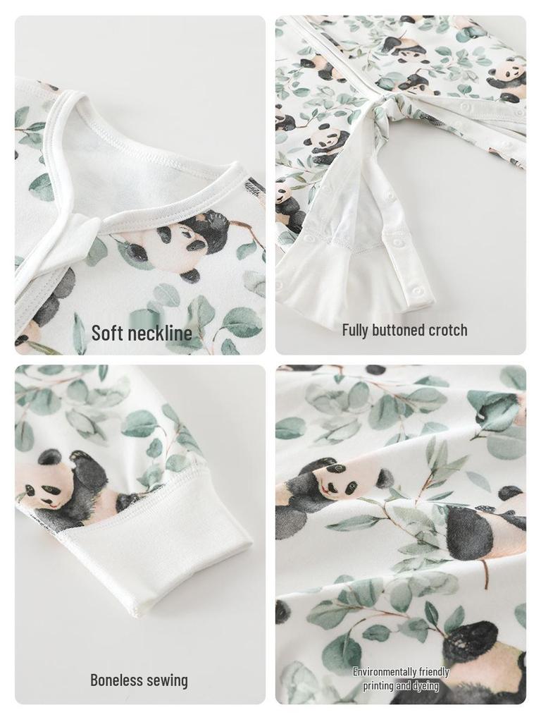 Pure Cotton Split-Leg Baby Sleeping Bag - All Seasons, Zippered & Anti-Kick for Newborns